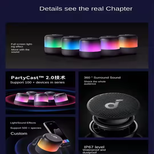 Soundcore Glow <span class=keywords><strong>mini</strong></span> Loa di động với ánh sáng âm thanh hiển thị tùy chỉnh <span class=keywords><strong>EQ</strong></span> và ánh sáng - Product Image 3