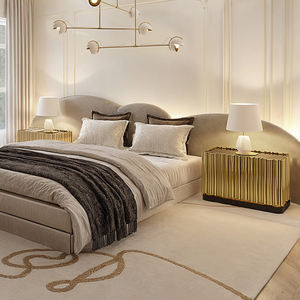 China Foshan Fabricante de muebles Marca <span class=keywords><strong>italiana</strong></span> Moderno Minimalista Lujo Sinfonía Mesita de noche Precio asequible - Product Image 3