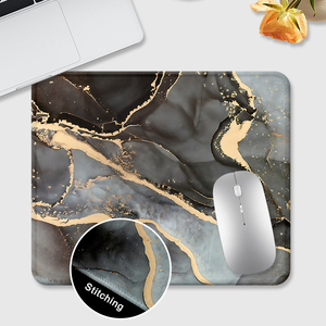 Tappetino per <span class=keywords><strong>Mouse</strong></span> stampato con Logo in marmo oro nero di piccole dimensioni tappetino da gioco in gomma antiscivolo per sublimazione in gomma - Product Image 3