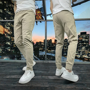 Men's <b>Summer</b> Corduroy Pants Lightweight Breathable Straight Fit Mid Waist Zipper Pocket Casual Work <b>Trousers</b> Solid Color KoreanX - Product Image 3
