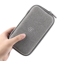 USAMS kustom perjalanan EVA keras casing elektronik Gadget penyimpanan kabel kantong Organizer Gadget Digital Power Bank Earphone tas HDD