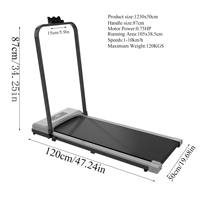 Tapis de Course Électrique Pliable Professionnel Mini Équipement de Sport à Domicile avec Écran LED Intelligent Moteur 2.5 CV pour Exercice de Bureau