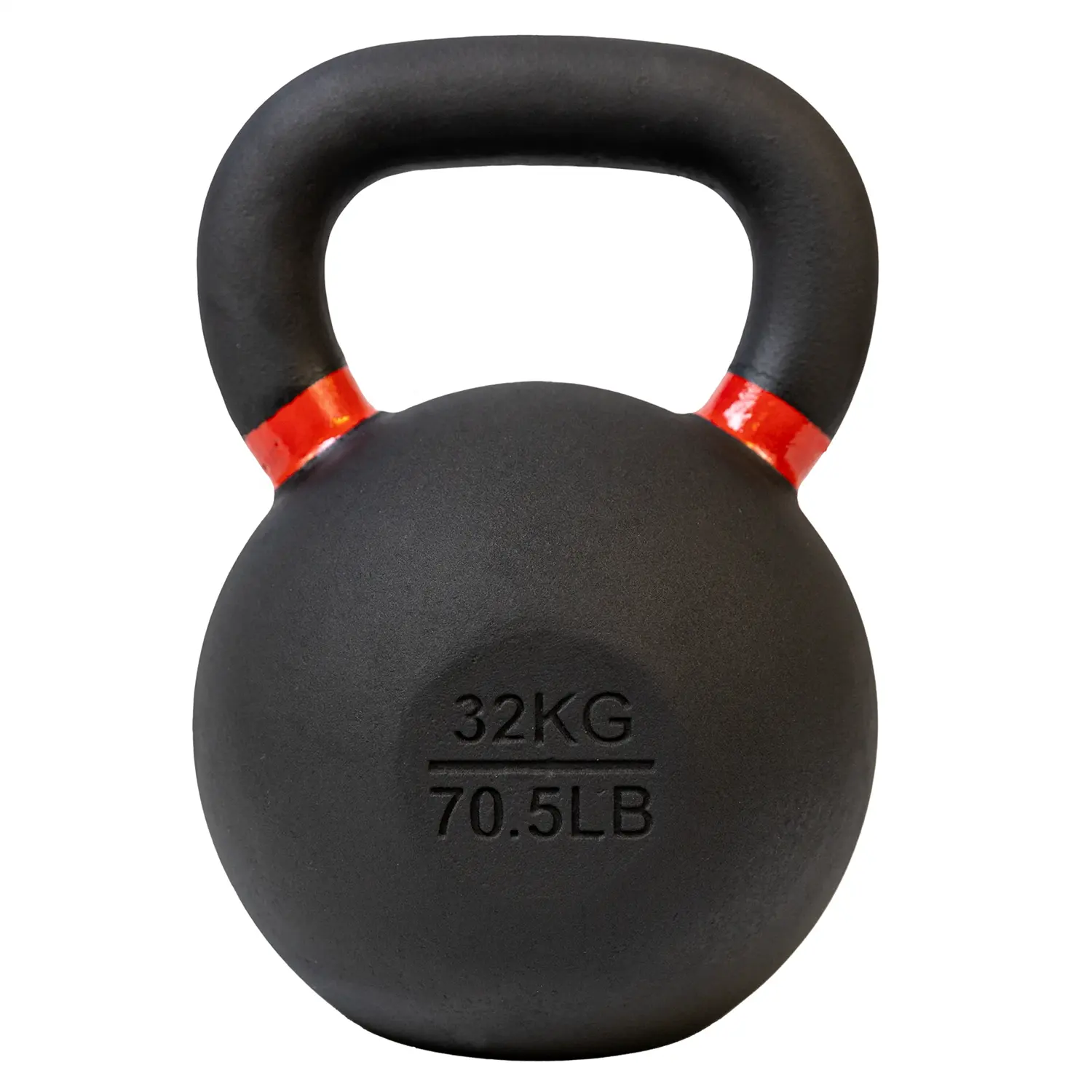 Großhandel Fitness 16 20 24 kg Ergonomischer Griff Benutzer definiertes Logo Single Black Color Pulver beschichtete Gusseisen Kettle bell
