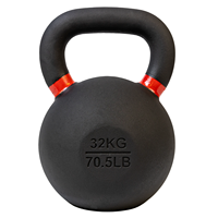 Venta al por mayor Fitness 16 20 24 kg de agarre ergonómicas logotipo personalizado único Color negro con recubrimiento de polvo de hierro fundido