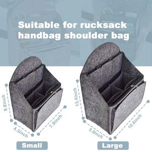 Offre Spéciale voyage maquillage <span class=keywords><strong>sac</strong></span> à main organisateur femmes <span class=keywords><strong>sac</strong></span> à <span class=keywords><strong>dos</strong></span> pour maman petit grand feutre <span class=keywords><strong>sac</strong></span> à <span class=keywords><strong>dos</strong></span> organisateur Insert - Product Image 5