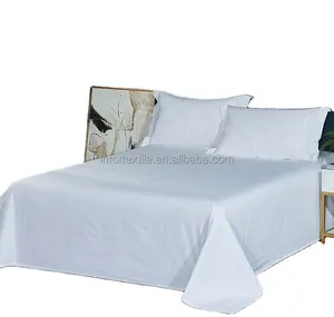 Conjunto de lençóis de fibra de bambu tamanho Queen 300TC cetim 60*40/173*120 para hotel Bedlinen