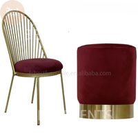 Chaise de salle à manger en acier inoxydable et velours, design moderne, taille adulte, pour extérieur, avec motif café
