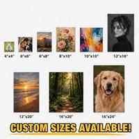 Personnalisez votre image sur toile, impression photo personnalisée, art mural avec cadre flottant pour la décoration de la maison, peinture sur toile de haute qualité