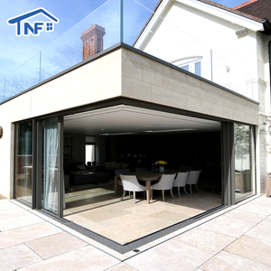 Châu âu thời trang hiện đại hợp kim nhôm khung âm thanh bằng chứng cách nhiệt kính cửa trượt as2047 chứng nhận bên ngoài sử dụng - Product Image 1