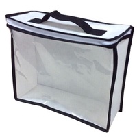 Sac de rangement pour couette en PVC PE non tissé transparent Texpack OEM avec fermeture éclair et poignée de transport