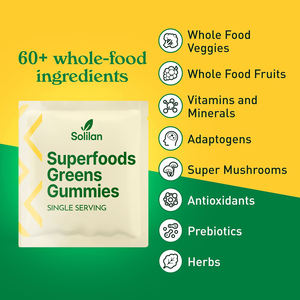 China OEM <span class=keywords><strong>Super</strong></span> hijau permen Gummies <span class=keywords><strong>Super</strong></span> dengan prebiotik buah Vegan sayuran antioksidan suplemen Herbal untuk nutrisi - Product Image 4