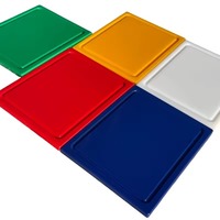 PE snijplank, hoogmoleculair HDPE hakblok met gemengde kleuren, op maat gesneden