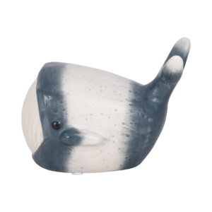 Statuetta decorativa di balena in ceramica per decorazioni d'accento in casa, ufficio e bagno - Product Image 1