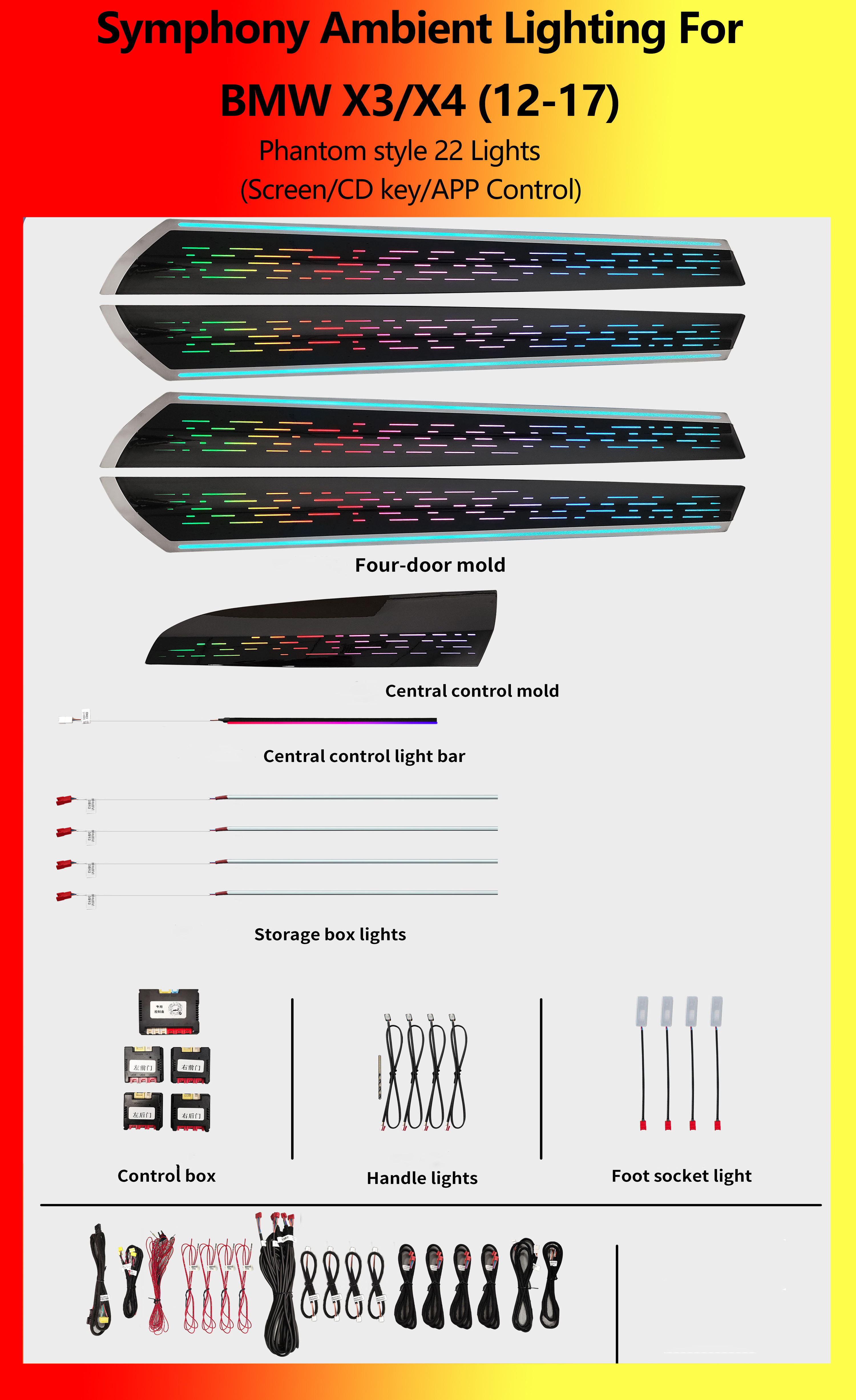 BMW X3/X4 Phantom style Symphony 22 Lights
