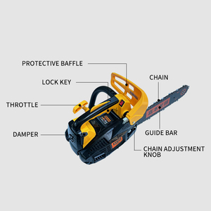 Motosierras Profesionales de Grado Industrial para Cortar Madera, Motor de Gasolina Personalizable OEM de 25.4cc, Barra Guía de 12 Pulgadas - Product Image 2