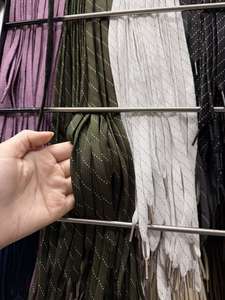 Lacets de chaussures en tissu de coton plats, tendance <span class=keywords><strong>2025</strong></span>, vente en gros, sur mesure, tissés, intégrant la mode, la fonctionnalité et la personnalisation - Product Image 2