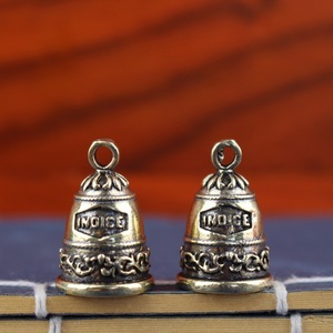 Portachiavi vintage in ottone Dingtong, campanella antica, pizzo, portachiavi per <span class=keywords><strong>auto</strong></span>, ciondolo, accessorio, piccolo, regalo per uomo - Product Image 1