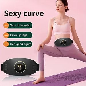 Cinturón tonificante abdominal con compresa caliente y masaje de entrenamiento muscular, tonificador corporal adelgazante - Product Image 3