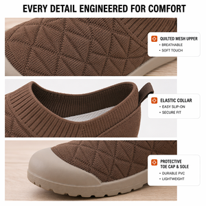 <span class=keywords><strong>Chaussures</strong></span> plates décontractées en maille pour femmes avec logo personnalisé OEM, respirantes, légères, semelle souple, confortables pour maman, hiver et toutes saisons - Product Image 3