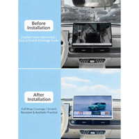 Pour ORA 5 Good Cat 2026 : Ensemble de protection en silicone pour écran de console centrale, cadre d'écran de navigation et coques de rétroviseurs