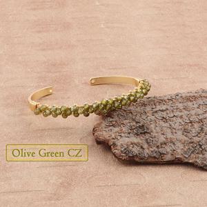 Three Beads Gold Plated Adjustable Cuff Bangles with Center Drilled Wire <b>Wrapped</b> Beads Gemstone Handmade Gift Jewelry - Product Image 5