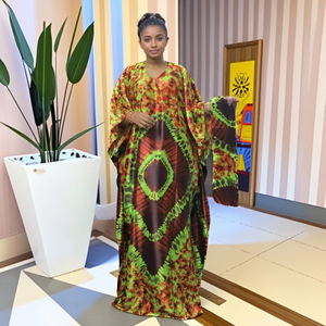 Vestito allentato da donna con stampa estiva africana nuovo stile Casual elegante stile etnico Bubu - Product Image 4