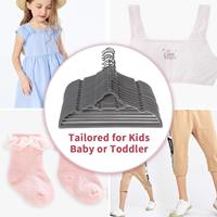 ANQI AQVH-009 Cintre rose en fer classique, en forme de voiture, avec revêtement en velours, précision usine, design flexible antidérapant pour vêtements d'enfants et hôtels