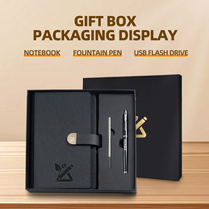 ชุดกล่องของขวัญสมุดโน้ตดีไซน์แบบมินิมอลลิสต์ที่ปิดด้วยแม่เหล็กแบบเรียบง่ายสมุดโน้ตแบบพกพาทำจากหนัง PU - Product Image 5