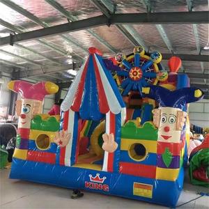 子供用インフレータブルバウンサー障害物コーストランポリンパーククリスマススライドJuegosインフレータブル城 - Product Image 1