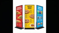 Kiosque tactile publicitaire durable de 32, 43, 49, 55, 65, 75 pouces avec roues, écran LED pour affichage commercial, prix de gros