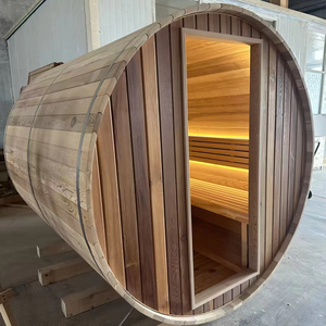 <span class=keywords><strong>Sauna</strong></span> <span class=keywords><strong>a</strong></span> Botte Rotonda in Legno per Esterni, Design Moderno Finlandese, Panoramica per 4-8 Persone, Tradizionale <span class=keywords><strong>a</strong></span> <span class=keywords><strong>Legna</strong></span> - Product Image 1