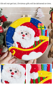 Décoration de festival à la maison ornements <span class=keywords><strong>en</strong></span> feutre de <span class=keywords><strong>laine</strong></span> de noël kits d'artisanat de feutrage de <span class=keywords><strong>laine</strong></span> faits à la <span class=keywords><strong>main</strong></span> bricolage - Product Image 3