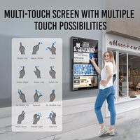 Nouvel écran tactile mural de 32 pouces, affichage numérique intelligent industriel 2K, lecture automatique, noir, garantie de 3 ans