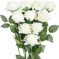 Roses artificielles imperméables, ne se décolorent pas, cadeau floral luxueux pour Halloween, mariage, Saint-Valentin, remise de diplôme, nouvel an, arrangement