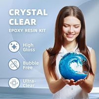 Hungley reçine döküm epoksi reçine kabarcık ücretsiz kristal temizle epoksi kiti reçine ve sertleştirici takı yapımı için el sanatları Tumbler sanat
