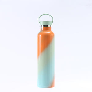 Venta al por mayor de termos de acero inoxidable de gran capacidad de 750ml y 1000ml, coloridos, con asa y tapa, para senderismo. - Product Image 5