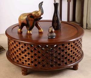 Mesa de Centro Tradicional de Madera Maciza Natural de Alta Gama, Portátil y Ecológica para Sala de Estar - Product Image 2