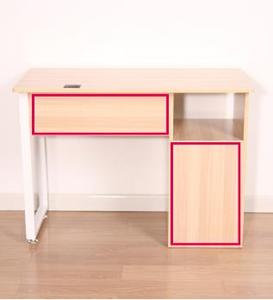 Bàn Chơi Game Bằng Gỗ Trơn Để Bàn Rộng Bàn Máy Tính Bàn Văn Phòng Màu Trắng Có Ngăn Kéo - Product Image 3