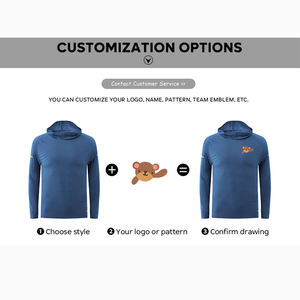 Sudadera con capucha de entrenamiento de gimnasio atlético para hombre Sudadera personalizada de secado rápido de manga larga con estampado de logotipo de patrón sólido - Product Image 5