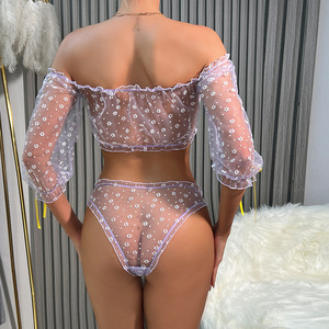 ชุดชั้นในซีทรูตาข่ายลายจุด 2 ชิ้น แฟชั่นใหม่สุดเซ็กซี่ ขายดี - Product Image 6