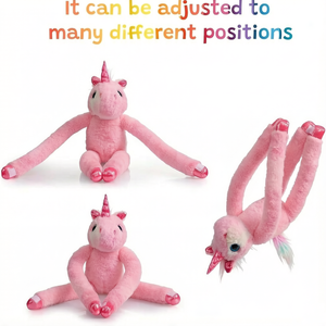 Unicornio de Peluche, Peluche de Unicornio Arcoíris con Brazos Largos para Colgar, Juguete de Peluche para Niños, <span class=keywords><strong>Nietos</strong></span>, Amigos y Familia - Product Image 4