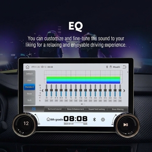 Lecteur multimédia universel pour voiture Android 13 de 11,8 pouces avec écran tactile, système de positionnement global, navigation CarPlay, prise en charge des CD - Product Image 4