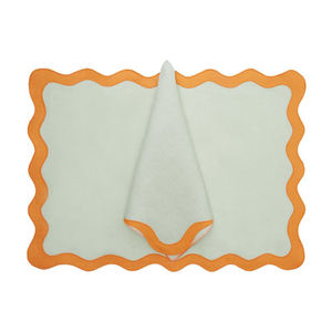 Vente en gros Serviettes de table bohème à bord festonné Bordure en lin Tapis de table en coton à motifs de cocktail brodés pour usage domestique - Product Image 5