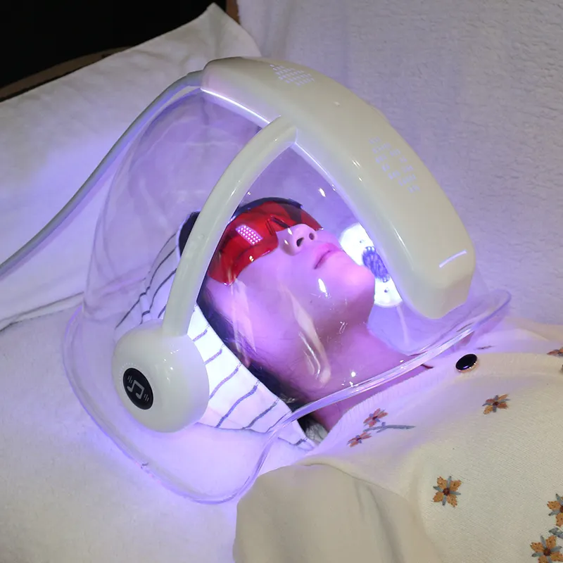 SPA Salon Utilisation Rajeunissement De La Peau Injection D'oxygène Visage Dôme Beauté Hydrogène Oxygénation Machine Faciale Avec Lumière Led