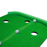 Tapis de putting de golf populaire, mini-green de golf simulé avec bordure, portable pour la pratique au bureau et en extérieur