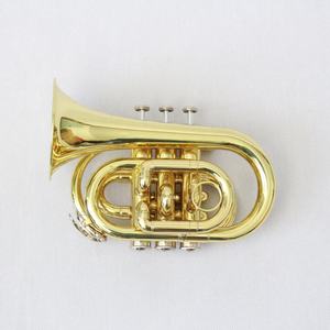 Trompette de poche en acier inoxydable à valves oem de haute qualité trompette en laiton à vendre avec sacs d'instruments et étuis trompette - Product Image 2
