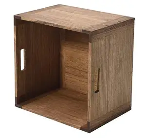 Cubo de almacenamiento de madera apilable personalizado/cesta/contenedores organizador para el hogar Libros ropa Toy-sistema de almacenamiento Modular Kirigen Open Cubby