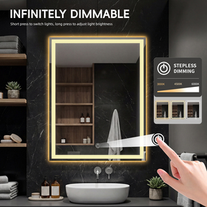 <span class=keywords><strong>Miroir</strong></span> de salle de bain LED intelligent pour projets d'ingénierie au Mexique, <span class=keywords><strong>miroir</strong></span> de vanité rectangulaire anti-buée tactile à intensité variable, directement de l'usine - Product Image 2