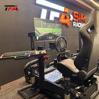 Simulateur profil aluminium volant personnalisé Cockpit simulateur de jeu de conduite superbe Cockpit avec vraie chaise course