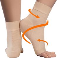 Chaussettes de neuropathie orthèse de cheville manchon de Compression bout ouvert chaussettes de Compression femmes et hommes pour gonfler la fasciite plantaire